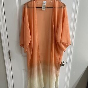 Sonoma Light Orange Sheer Kimono